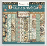 NEW Stamperia Gardens of Time Background 12" x 12" Paper Pad - SBBL186
