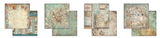 NEW Stamperia Gardens of Time Background 12" x 12" Paper Pad - SBBL186
