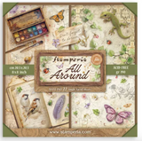 NEW Stamperia All Around 8" x 8" Paper Pad SBBSXB25 (22 Single Sided Sheets)
