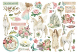 NEW Stamperia Wonderland Ephemera- DFLCT82