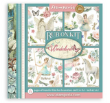 NEW Stamperia Wonderland Rub On Kit DFLRBX15