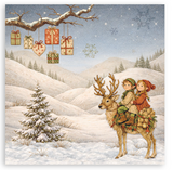 NEW Stamperia Silent Night 8" x 8" Paper Pad SBBSXB28 (22 Single Sided Sheets)