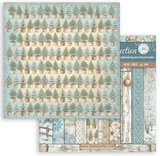 NEW Stamperia White Christmas Backgrounds 8" x 8" Paper Pad - SBBS147