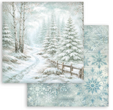 NEW Stamperia White Christmas Backgrounds 8" x 8" Paper Pad - SBBS147
