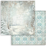 NEW Stamperia White Christmas Backgrounds 8" x 8" Paper Pad - SBBS147