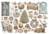 NEW Stamperia White Christmas Ephemera- DFLCT89