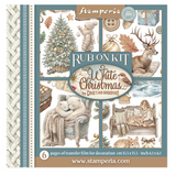 NEW Stamperia White Christmas Rub On Kit DFLRBX21