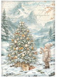 NEW Stamperia White Christmas A4 x 6 Decoupage Rice Papers DFSA4XWG