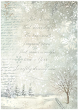NEW Stamperia White ChristmasA6 Decoupage Rice Papers  8 Backgrounds  DFSAK6059