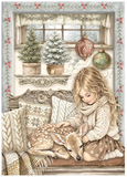 NEW Stamperia A6 Decoupage White Christmas 8 Assorted Designs DFSA6X10