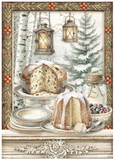 NEW Stamperia A6 Decoupage White Christmas 8 Assorted Designs DFSA6X10