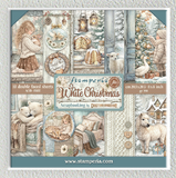 NEW Stamperia White Christmas 8" x 8" Paper Pad - SBBS146