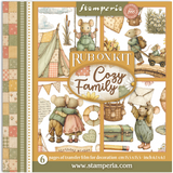 NEW Stamperia Cozy Family Rub On Kit DFLRBX25