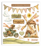 NEW Stamperia Cozy Family Rub On Kit Large DFLRBXG17