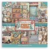 NEW Stamperia Furry Friends 2 - 12" x 12" Paper Pad - SBBL194
