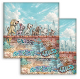 NEW Stamperia Furry Friends 2 - 12" x 12" Paper Pad - SBBL194