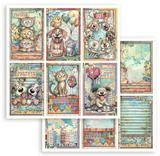 NEW Stamperia Furry Friends 2 - 12" x 12" Paper Pad - SBBL194