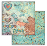 NEW Stamperia Furry Friends 2 Background  - 12" x 12" Paper Pad - SBBL195