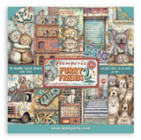 NEW Stamperia Furry Friends 2 -  8" x 8" Paper Pad - SBBS150