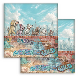NEW Stamperia Furry Friends 2 -  8" x 8" Paper Pad - SBBS150