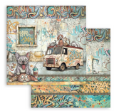 NEW Stamperia Furry Friends 2 -  8" x 8" Paper Pad - SBBS150