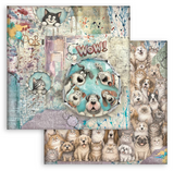 NEW Stamperia Furry Friends 2 -  8" x 8" Paper Pad - SBBS150
