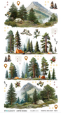 NEW 49 and Market Campfire Memories 6x12 inch Essential Rub On Transfers