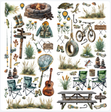 NEW 49 and Market Campfire Memories Laser Cut Fishing Elements