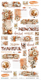 NEW 49 and Market Season's Beauty 6x12 inch Essential Rub On Transfers