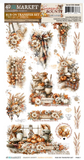 NEW 49 and Market Season's Beauty 6x12 inch Nana's Kitchen Rub On Transfers
