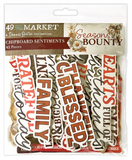 NEW 49 and Market Season's Bounty Chipboard Sentiments