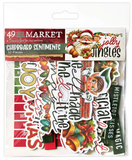 NEW 49 and Market Jolly Jingles Chipboard Sentiments
