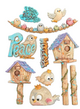 NEW Stamperia Silicone Mould A5 Furry Friends 2 Birds KACMA625