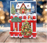 NEW Christmas Garden Picket Fence Card Kit (8)