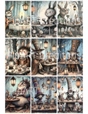 NEW PipART A4 Whimsical Woodlands Tea Party Page - Digital Download