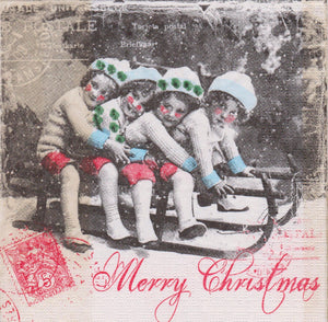 Fabrika Decoru 'Christmas Vintage Sleigh' Decoupage Napkin - 12.2.24