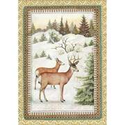 Stamperia A4 Decoupage Rice Paper - Winter Botanic Reindeer DFSA4328