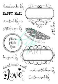 PipART- 'Handmade with Love' - A6 Stamp