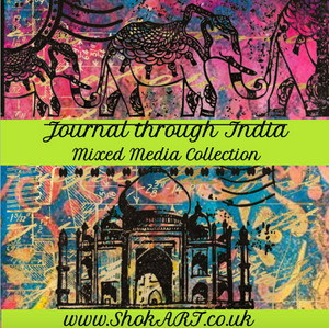 ShokART  "Journal through India" 8x8 Scrapbook Pad - Digital Download