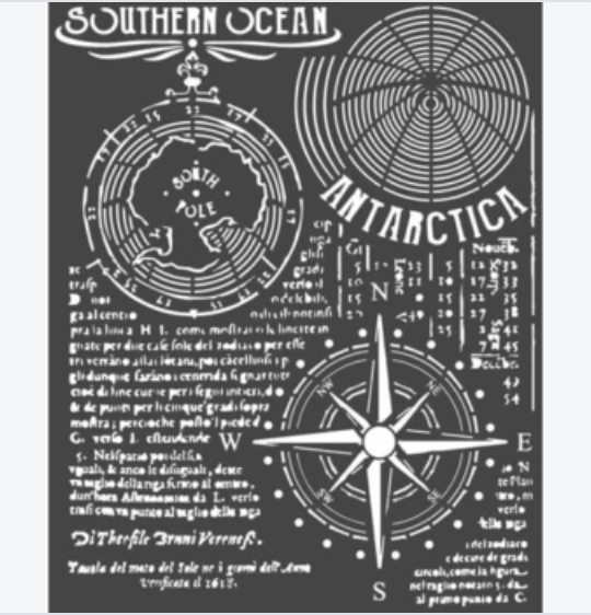 Stamperia Stencil - Thick Stencil -20x25cm  Southern Ocean KSDT055