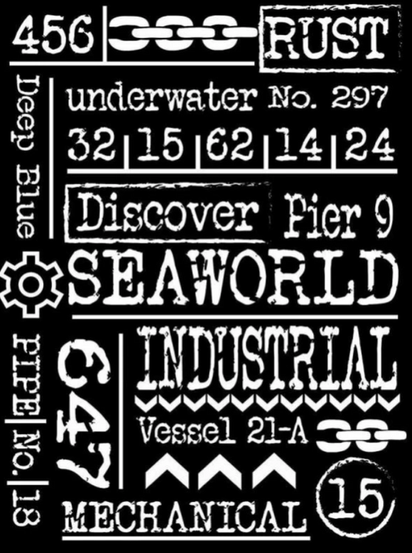 Stamperia Stencil - Thick Stencil -15 x 20cm Sea World Rust KSAT11