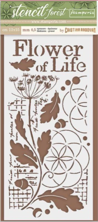Stamperia Stencil - Thick Stencil -12 x 25cm Flower of Life KSTDL35