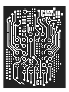 Stamperia Stencil - Thick Stencil -15 x 20cm Circuit Board KSAT04