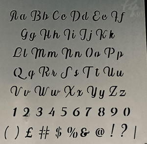 PipART 'Alphabet' 7" x 7" Mylar Stencil
