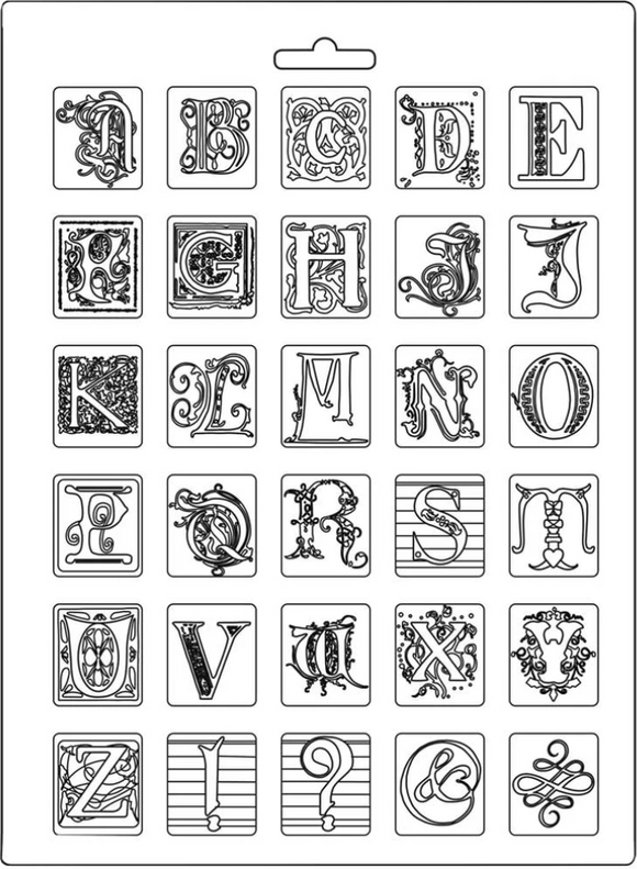 Stamperia A4 Moulds - Alphabet- K3PTA480