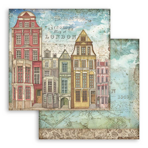 Stamperia 'Lady Vagabond - London Houses" -  Double Face Paper 30 x 30 SBB761