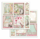 Stamperia Orchids and Cats - 8" x 8" Paper Pad SBBS26