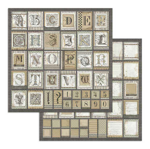 Stamperia 'Calligraphy Alphabet" -  Double Face Paper 30 x 30 SBB741