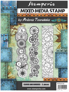 Stamperia Natural Rubber White Stamps 15 x 20cm - Sir Vagabond Steampunk Travel- WTKAT18