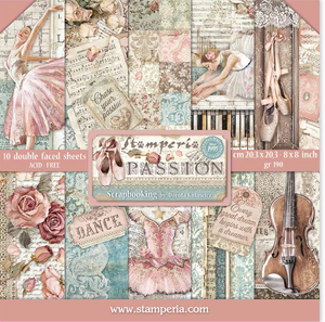 Stamperia Passion - 8" x 8" Paper Pad SBBS29